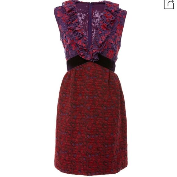 RARE Anna Sui Rouge Floral Embroidery Dress - Picture 2 of 15